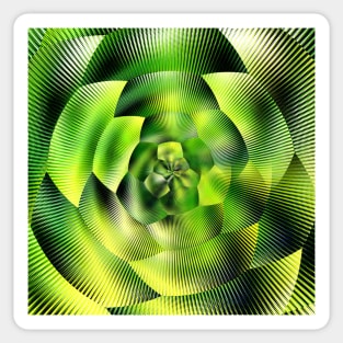 Vegetarian Vortex, Fruit Fantasy Patterns. 6 Green Peppers Sticker